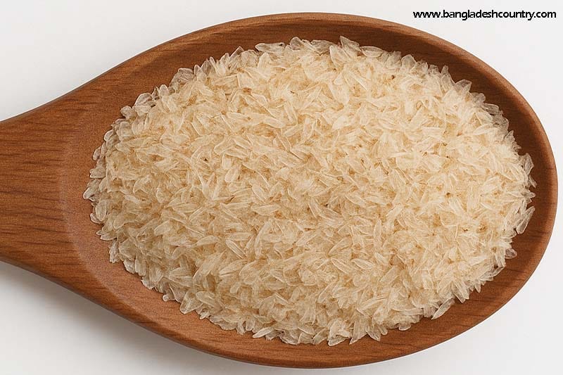 Psyllium husk close-up showing natural fiber texture
