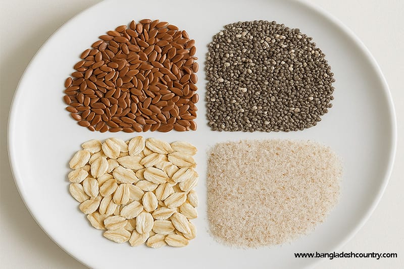Natural fiber sources compared to psyllium husk