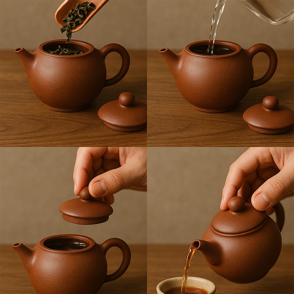 Brewing Chinese tea using a Yixing teapot