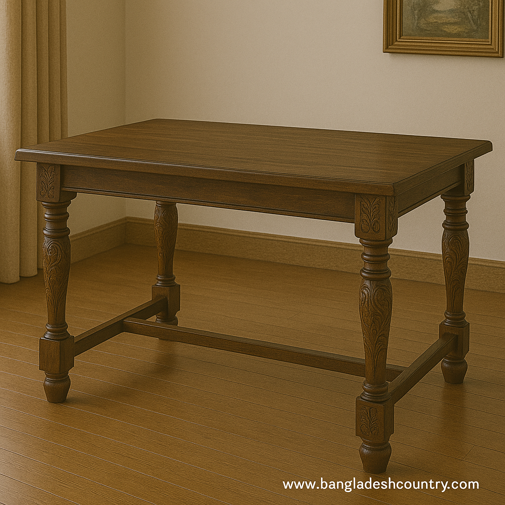 Vintage Western Table with Carved Legs