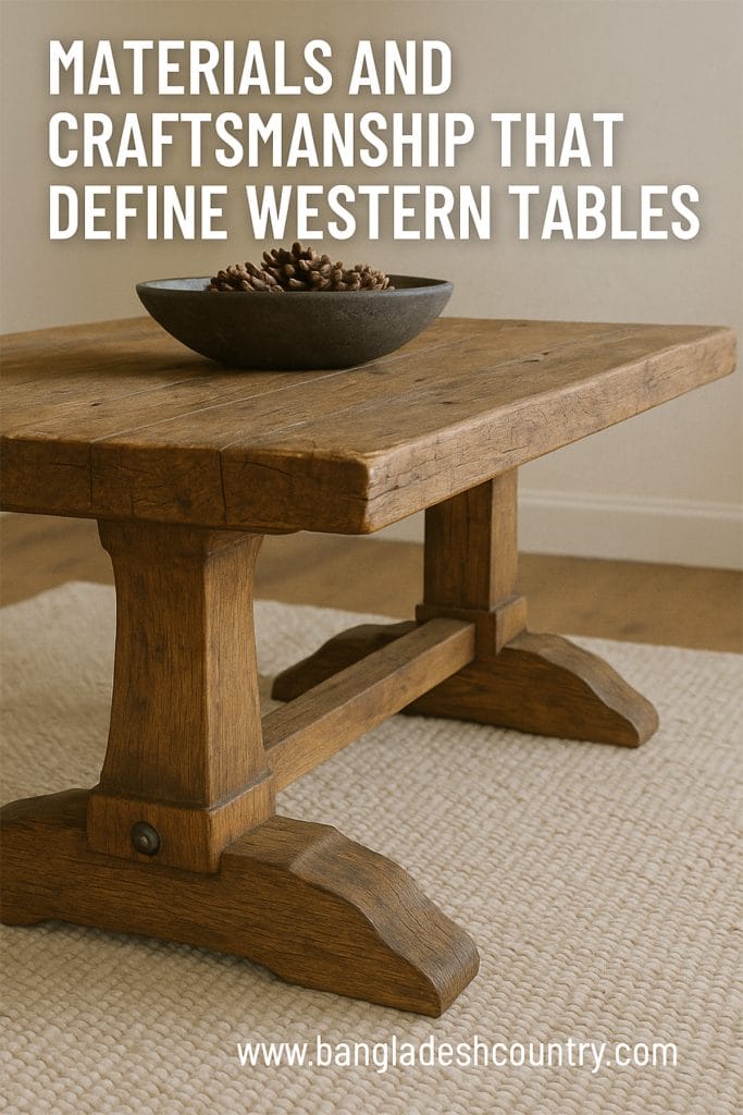 Materials and Craftsmanship That Define Western Tables