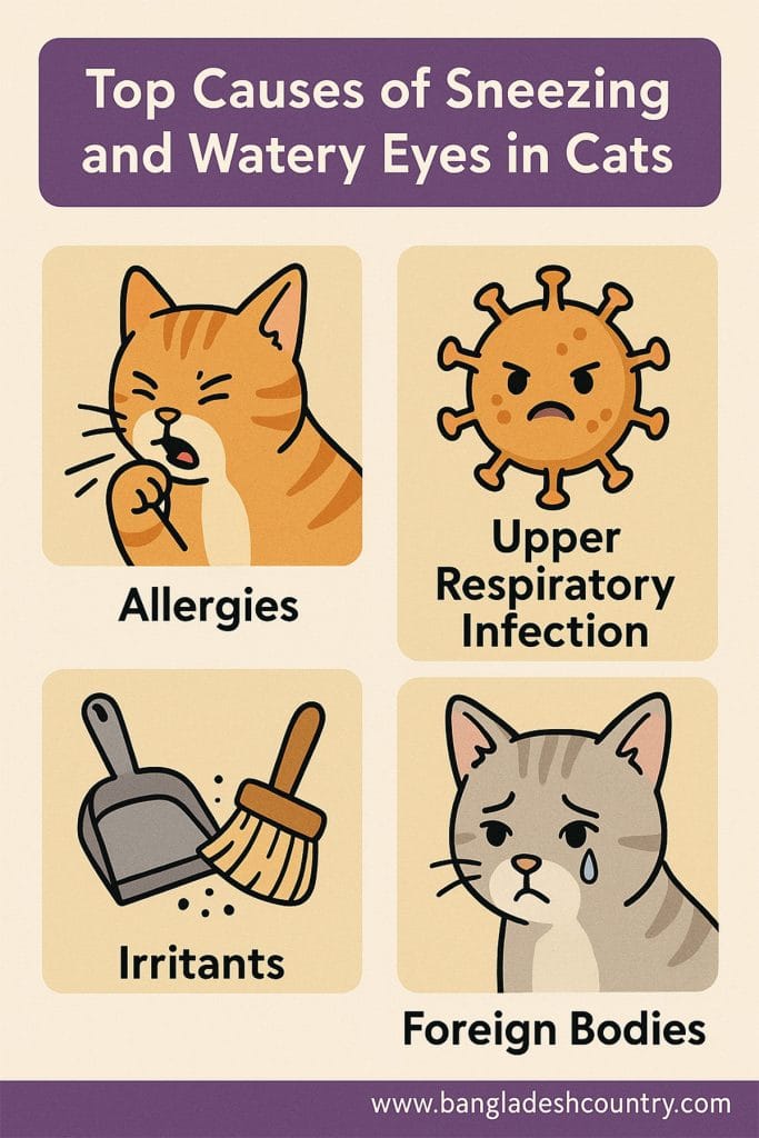 Top Causes of Sneezing and Watery Eyes in Cats