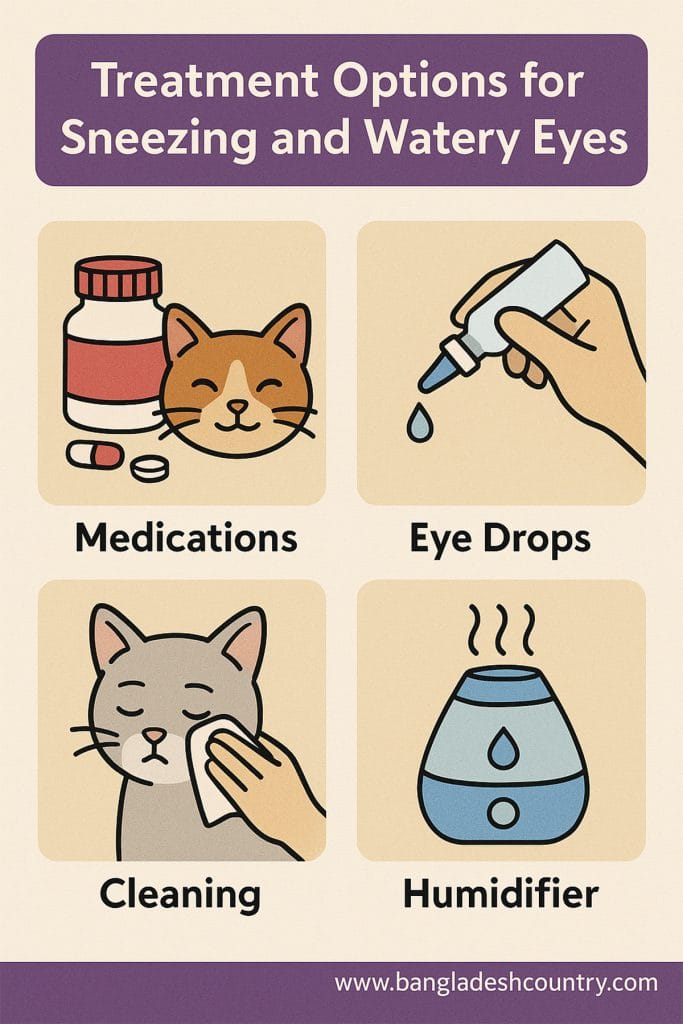 Treatment Options for Sneezing and Watery Eyes in Cats