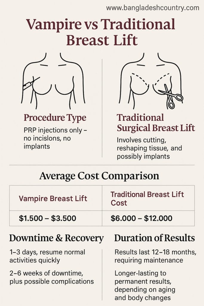 Vampire vs Traditional Breast Lift