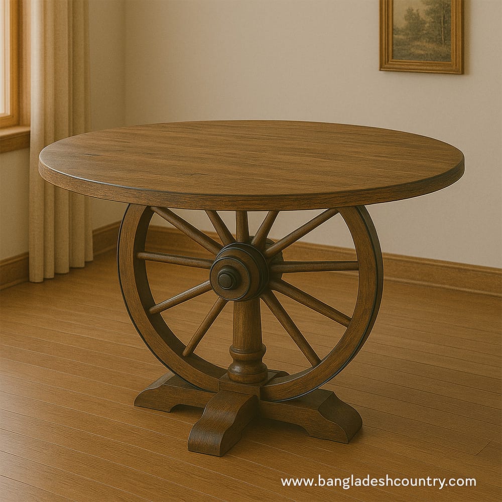 Wagon Wheel Design Table for Statement Look