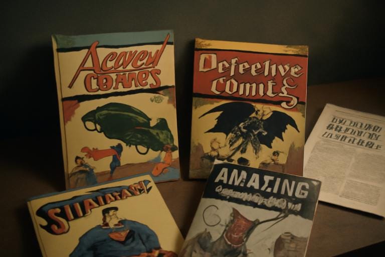 What is the Most Expensive Comic Book: A collection of rare and valuable comic books, including iconic covers like Action Comics #1 and Detective Comics #27