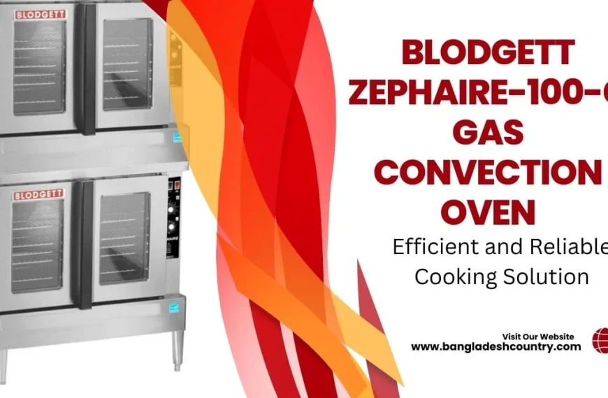 A stainless steel, double-stacked Blodgett Zephaire-100-G gas convection oven, advertised as an efficient and reliable cooking solution for commercial kitchens.