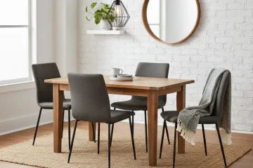 Affordable dining room set under $150 featuring a compact table and two chairs, ideal for small apartments or kitchen nooks. Budget-friendly dining furniture solution.