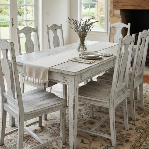 Best 7 Distressed White Dining Table Ideas