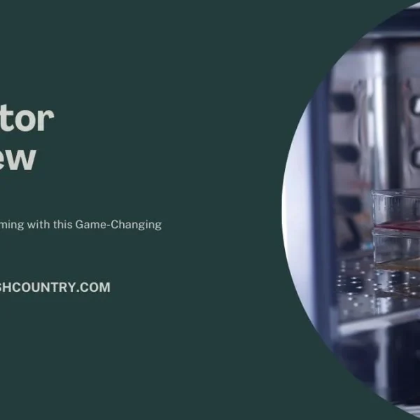 Promotional graphic for 'Incubator Stardew', featuring the text 'Revolutionize Your Farming with this Game-Changing Tool'. On the right, a gloved hand places cell culture flasks into a laboratory incubator. The website 'WWW.BANGLADESHCOUNTRY.COM' is also displayed.
