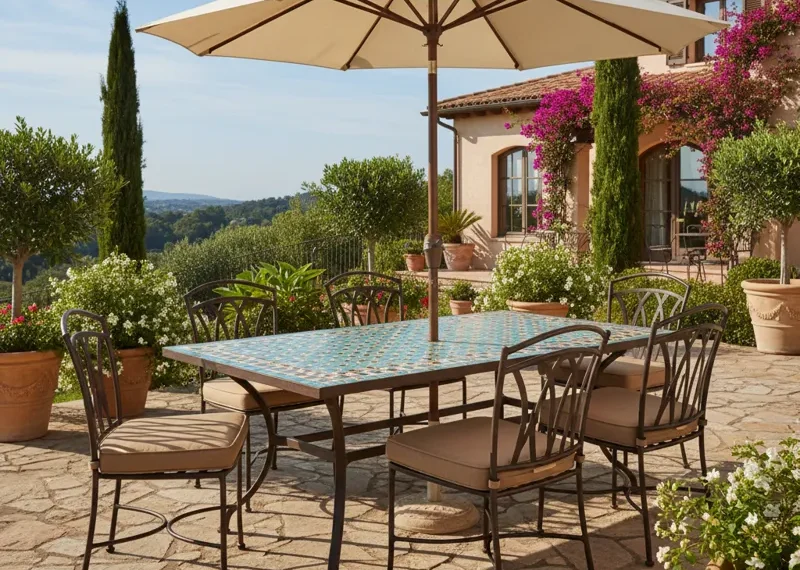 Best 5 Patio Furniture with Tile Top Table