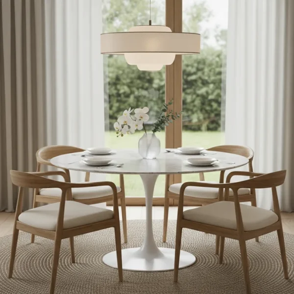 Best 7 White Round Dining Room Table Ideas